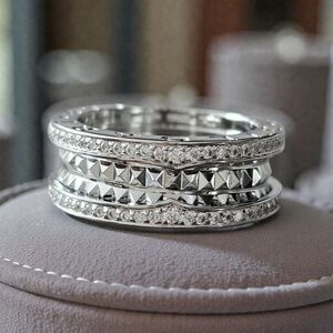 Silver Stud Unisex Ring